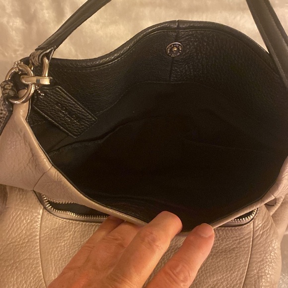 COACH Phoebe Hobo Shoulder Bag in Exotic Embossed Leather Trim - Picture 9 of 9